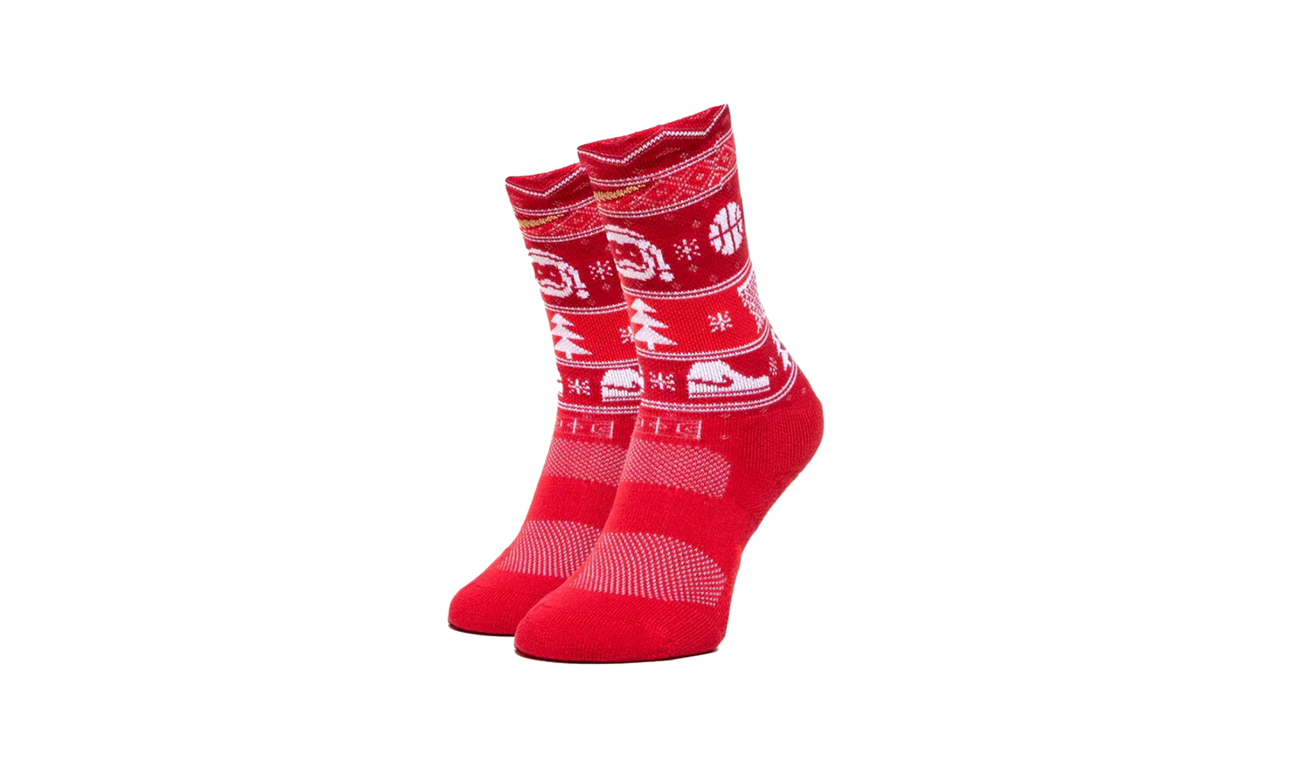 ELITE CHRISTMAS CREW SOCKS GYM "Red/White/Club Gold"