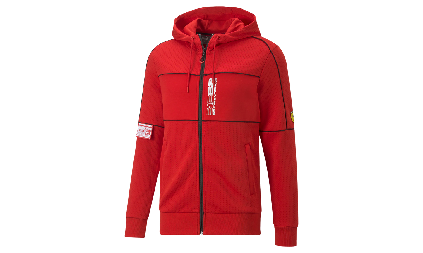 FERRARI RACE HOODED SWEAT JACKET "Red"