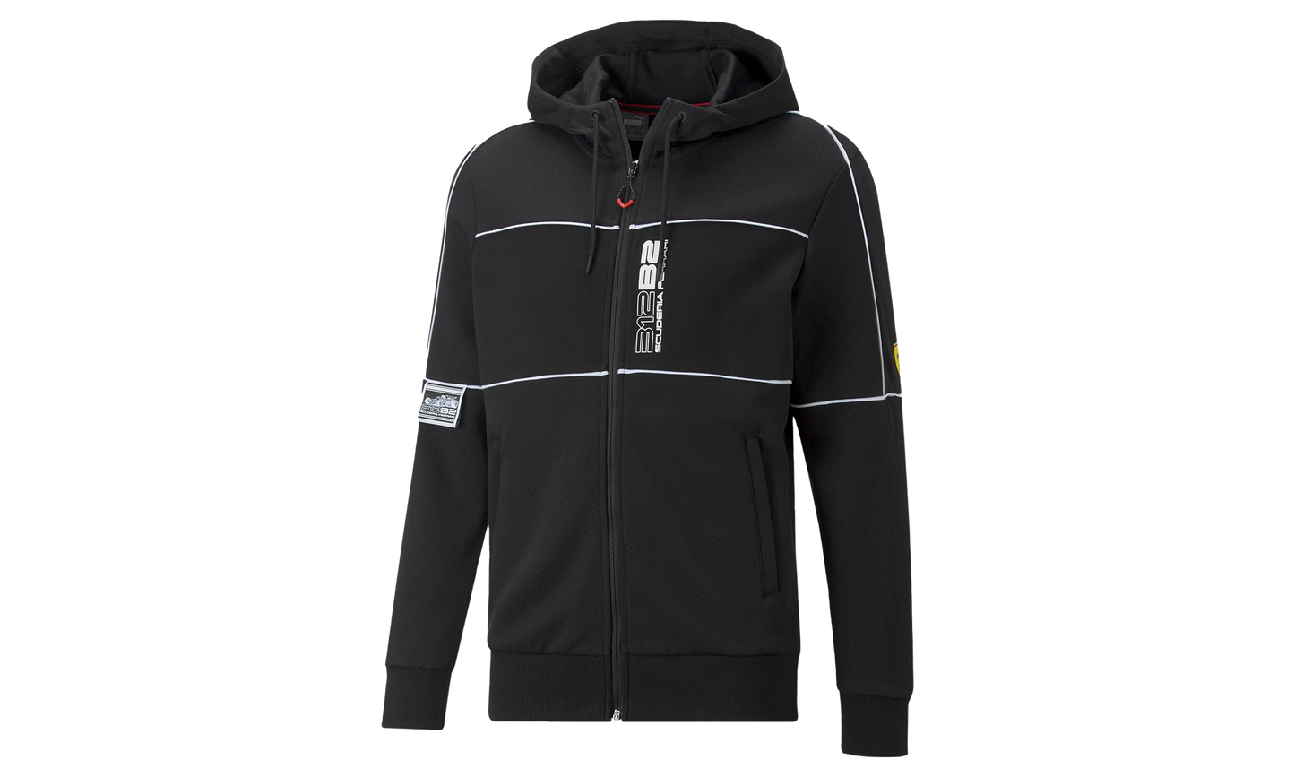 FERRARI RACE HOODED SWEAT JACKET "Black"