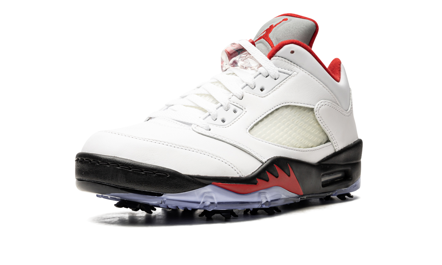 Air Jordan 5 Low Golf "Fire Red - Silver Tongue"
