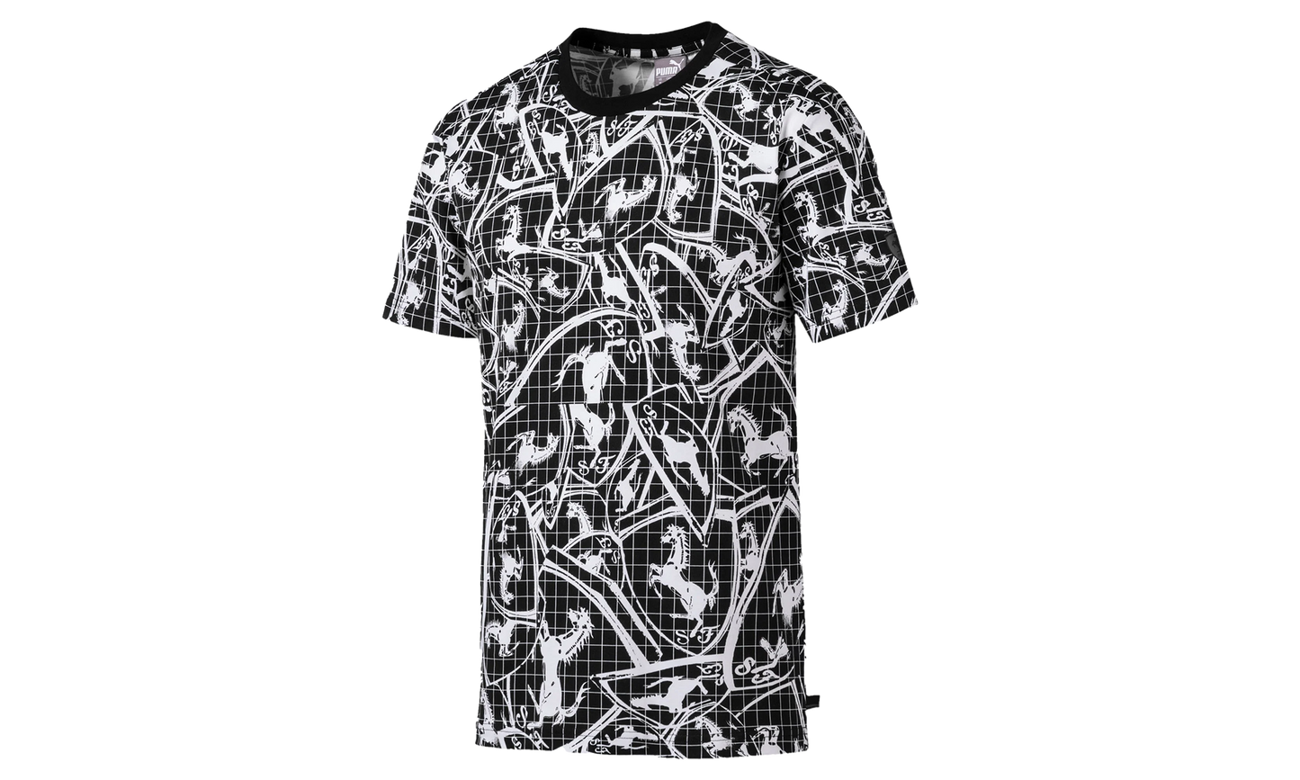 FERRARI AOP TEE "Black"