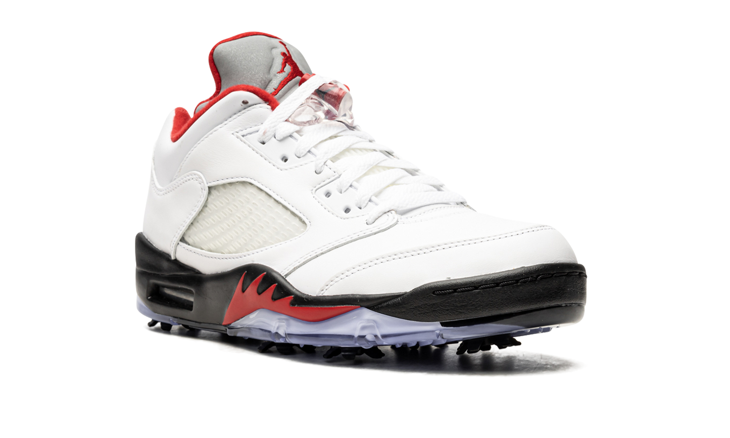 Air Jordan 5 Low Golf "Fire Red - Silver Tongue"