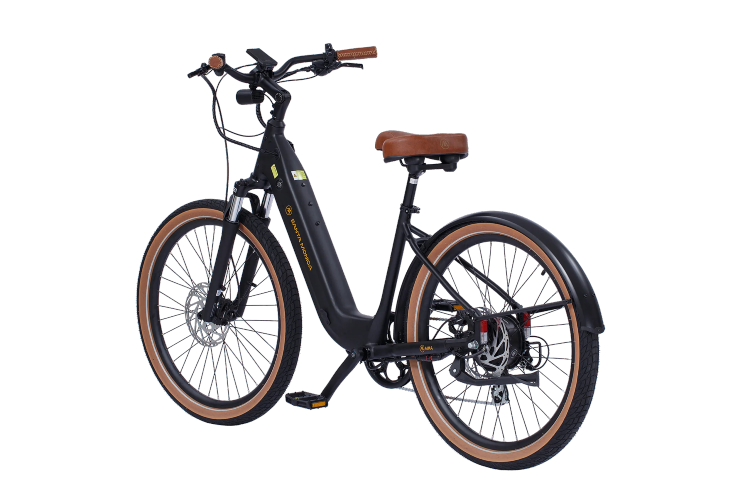 AIMA Santa Monica E-Bike, White, Black