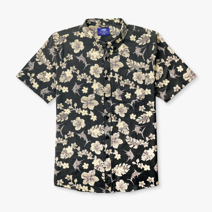 Aftco Men's Boatbar Short Sleeve Shirt in Black