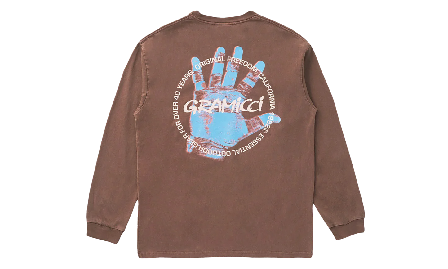 Climbers Hand LS Tee "Brown"