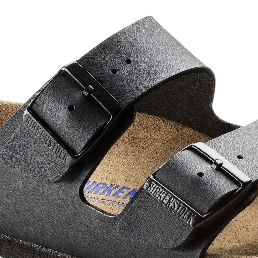 Birkenstock Women's Arizona Soft Footbed Birko-Flor in Black