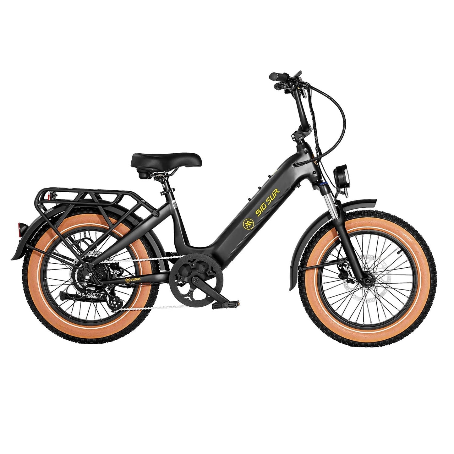 AIMA Big Sur Sport 20" Wheel Step Thru E-Bike, Matte Black