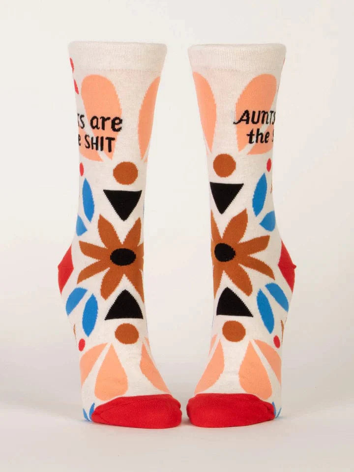 Blue Q Aunts Are The S**t Crew Socks - Women's