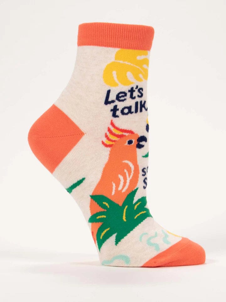 Blue Q Let's Talk Some S**t Crew Socks - Women's