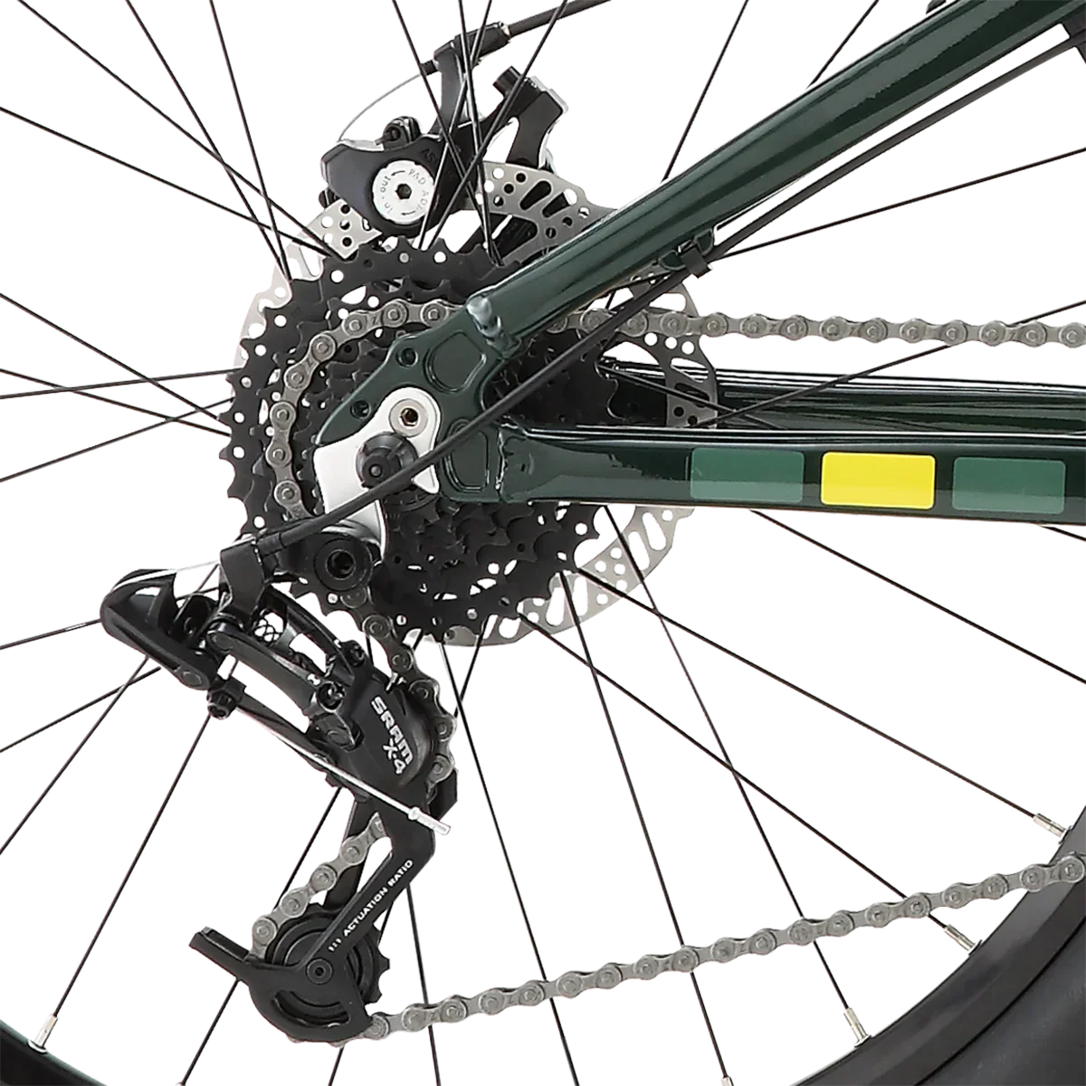 Diamondback Line 24" Youth Mountain Bike, Dark Green, Sram 8 Speed