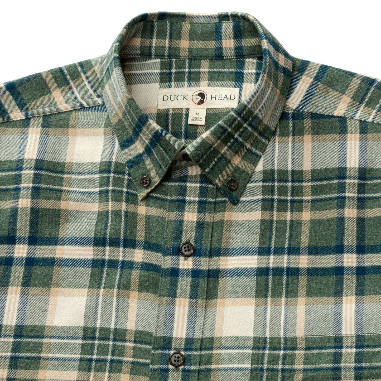 Duck Head Cotton Flannel Sport Shirt Stoker Plaid - Men's