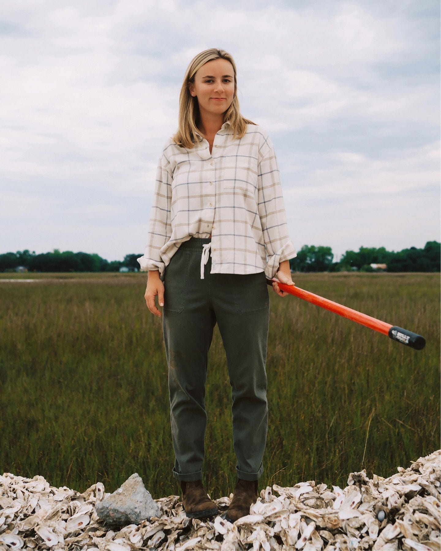 Free Fly Women's Seawool Flannel Shirt in Birch Plaid