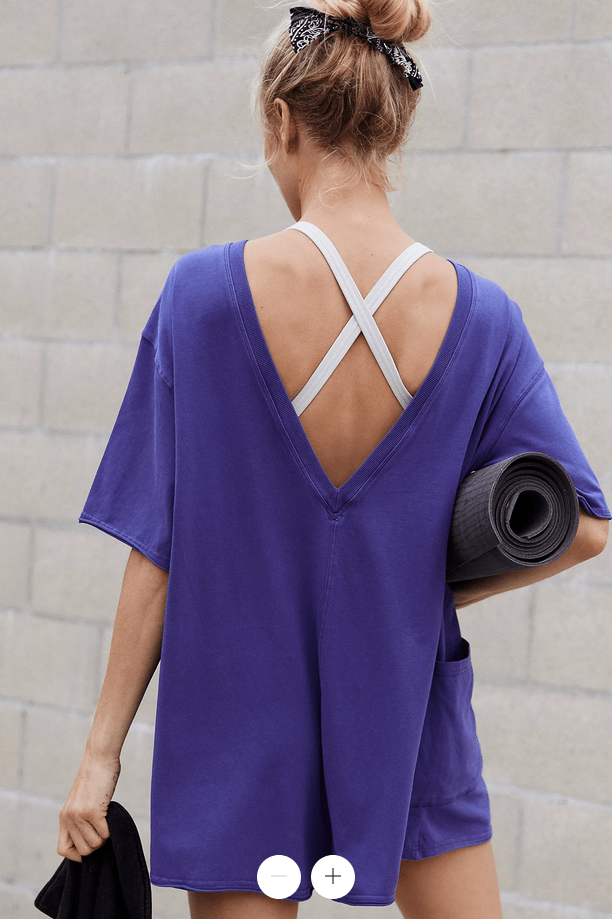 Free People Movement Hot Shot Tee Romper Coddy