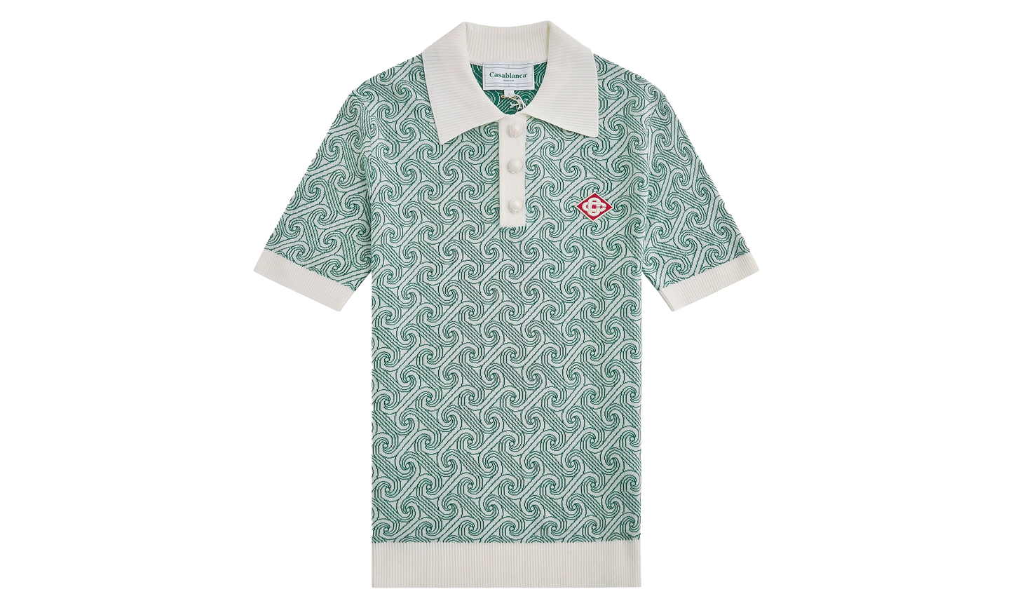 Column Monogram Polo Shirt "Green"