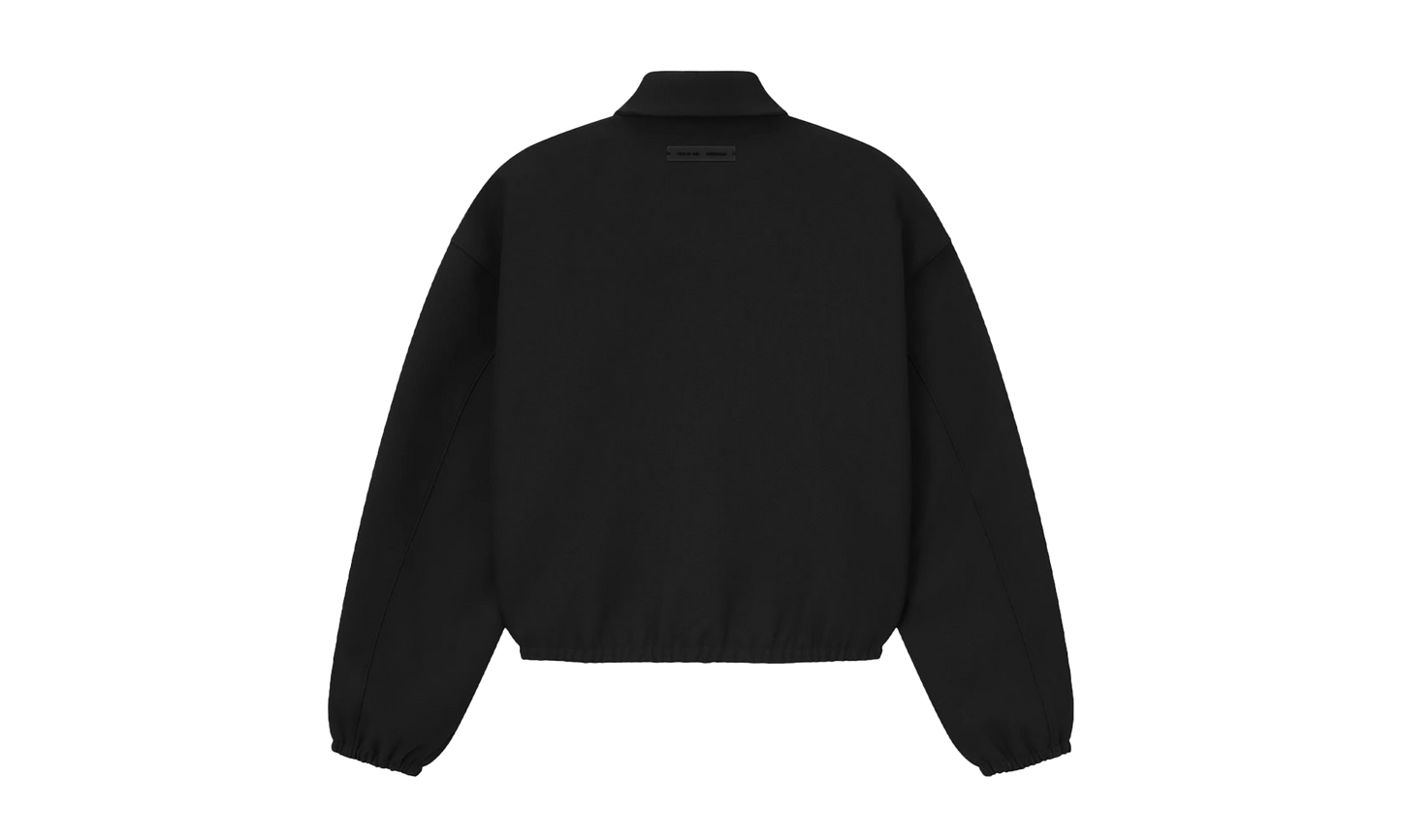 Bonded Canvas Full Zip Jacket "Jet Black"