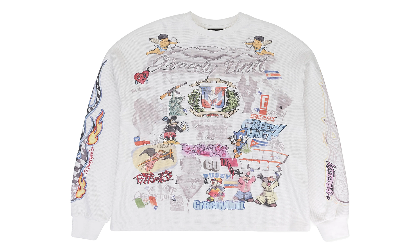 ALL OVER PRINT THERMAL T-SHIRT "WHITE"