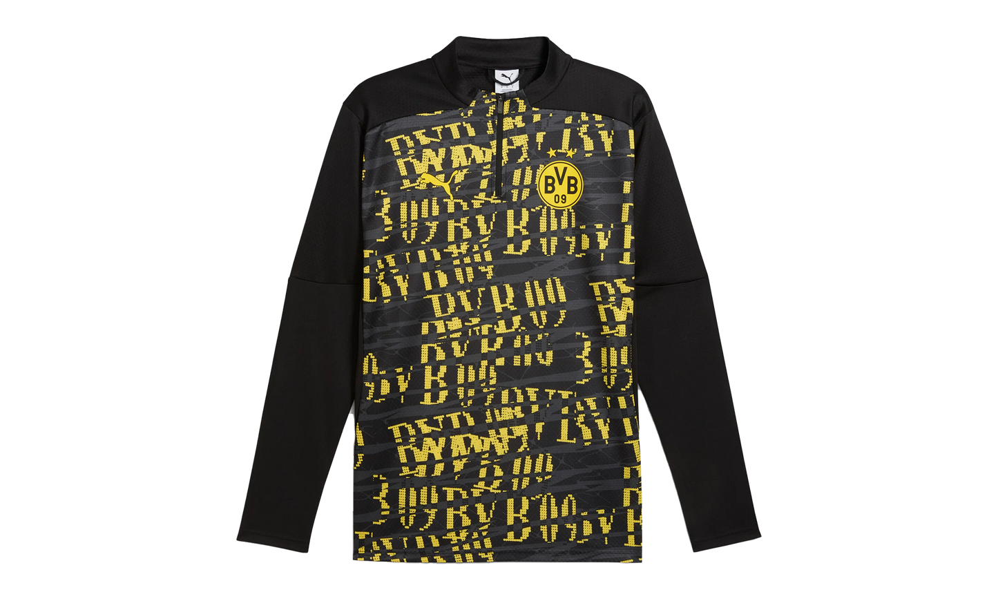 BVB PREMATCH 1/4 ZIP TOP "Black"