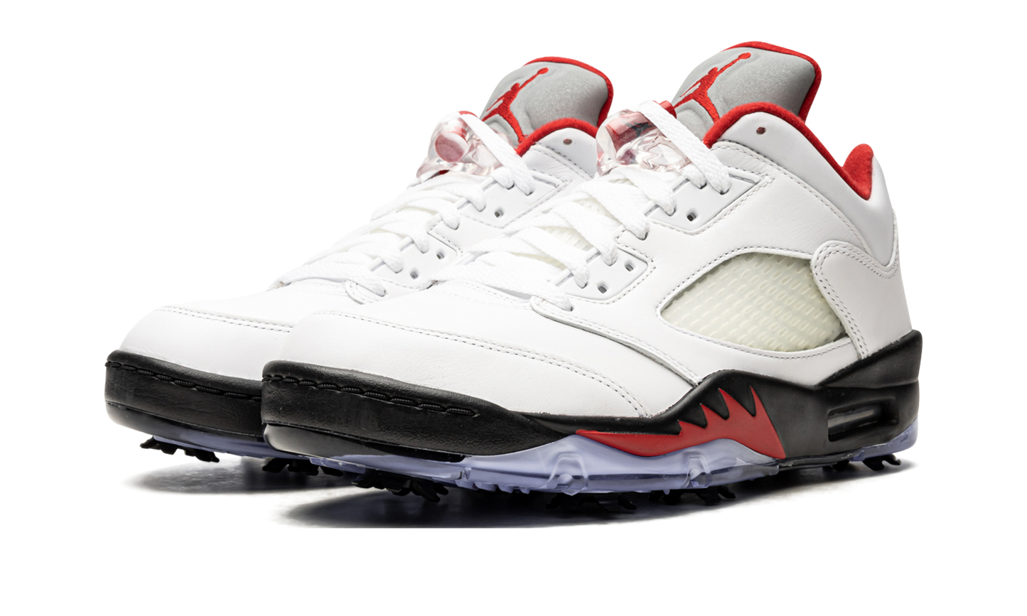 Air Jordan 5 Low Golf "Fire Red - Silver Tongue"
