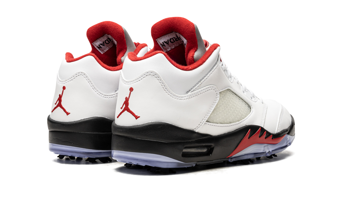 Air Jordan 5 Low Golf "Fire Red - Silver Tongue"
