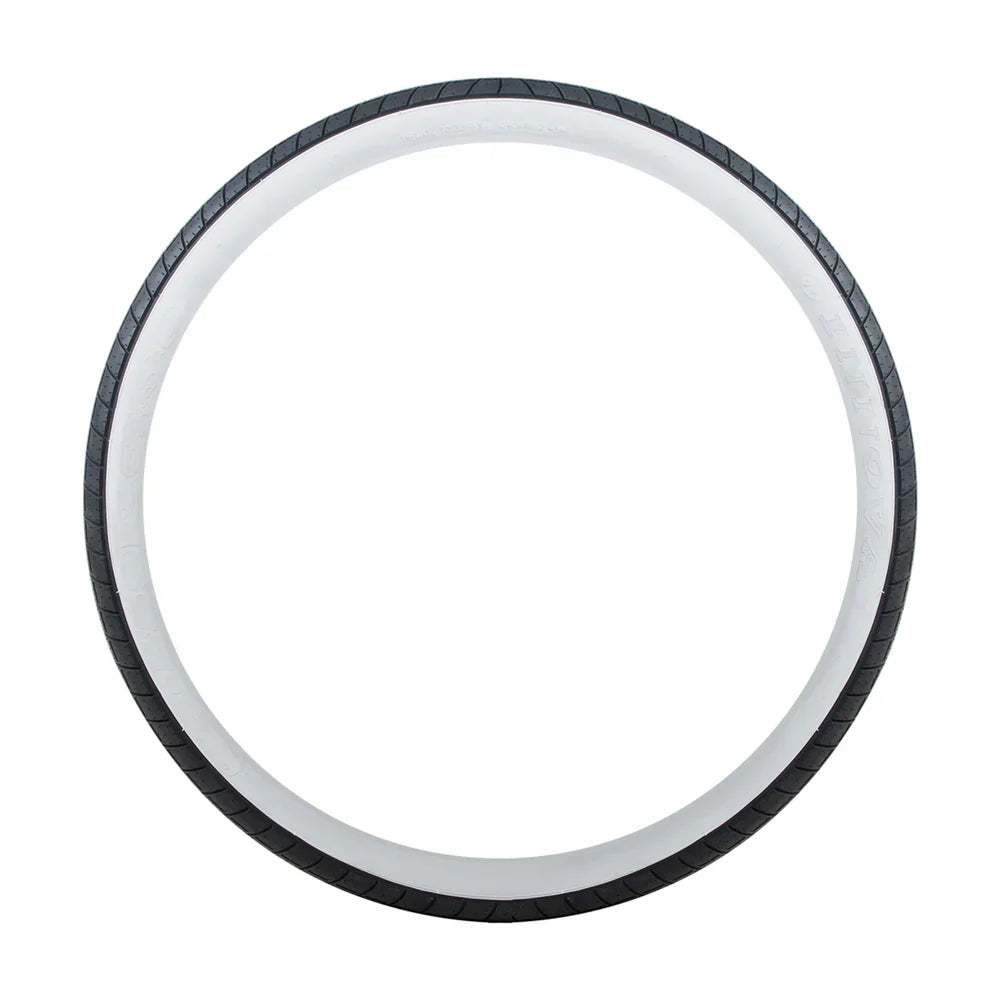29" Innova Fat Tire Wheel with White Wall and Black Design, 3.0" Width