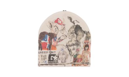 ALL OVER PRINT BEANIE "Cream"