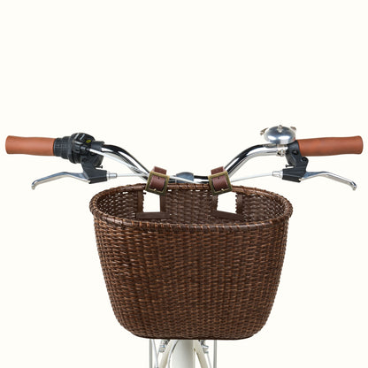 Dreamcatcher Handwoven Cane Bike Basket