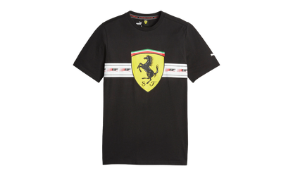 FERRARI RACE HERITAGE BIG SHIELD TEE "Black"