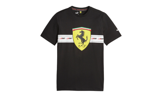 FERRARI RACE HERITAGE BIG SHIELD TEE "Black"