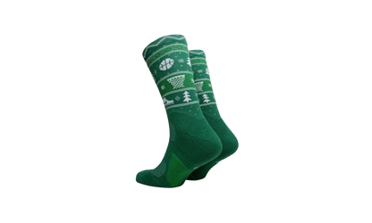 ELITE CHRISTMAS CREW SOCKS "Clover/White/Club Gold"