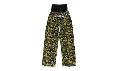 CAMO SWEATSHORTS "MURD333R.FM - GREEN"
