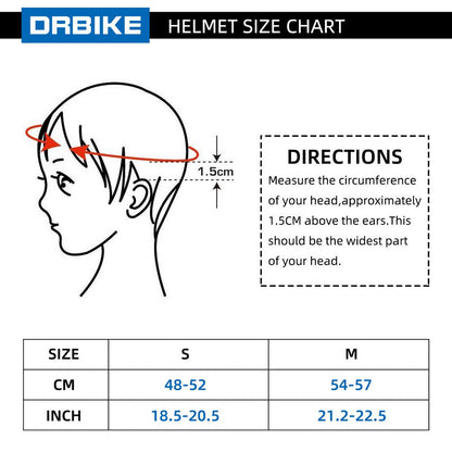 DRBIKE Starry Kids Bike Helmet for Ages 3-8 Boys Girls Blue & Black