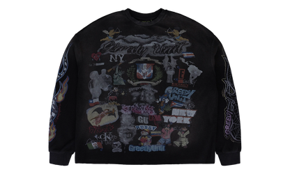 ALL OVER PRINT THERMAL T-SHIRT "BLACK"