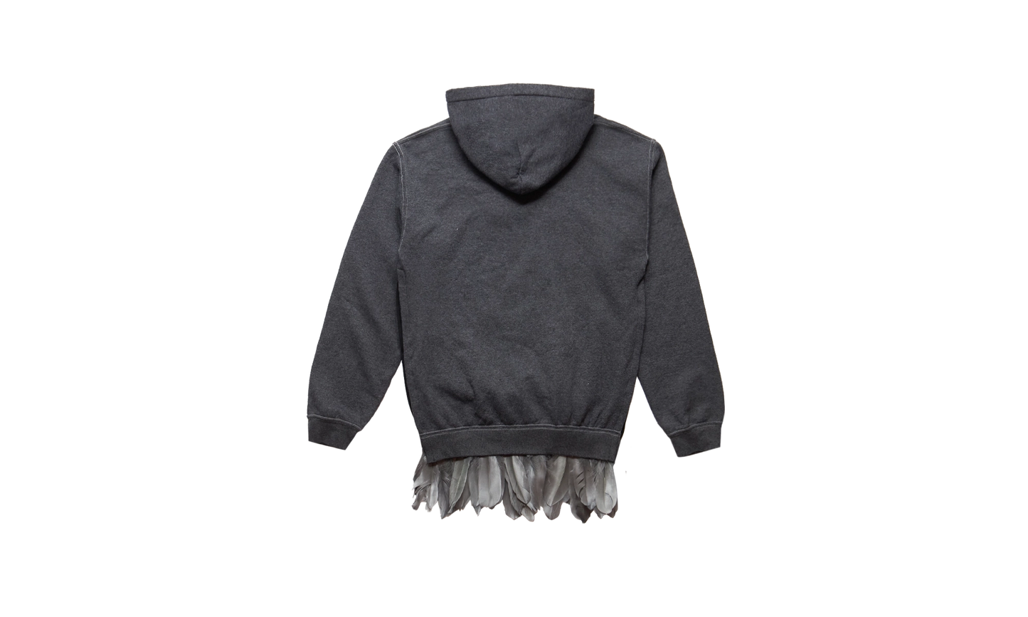 Canada Feather Trim Hoodie "Gray"