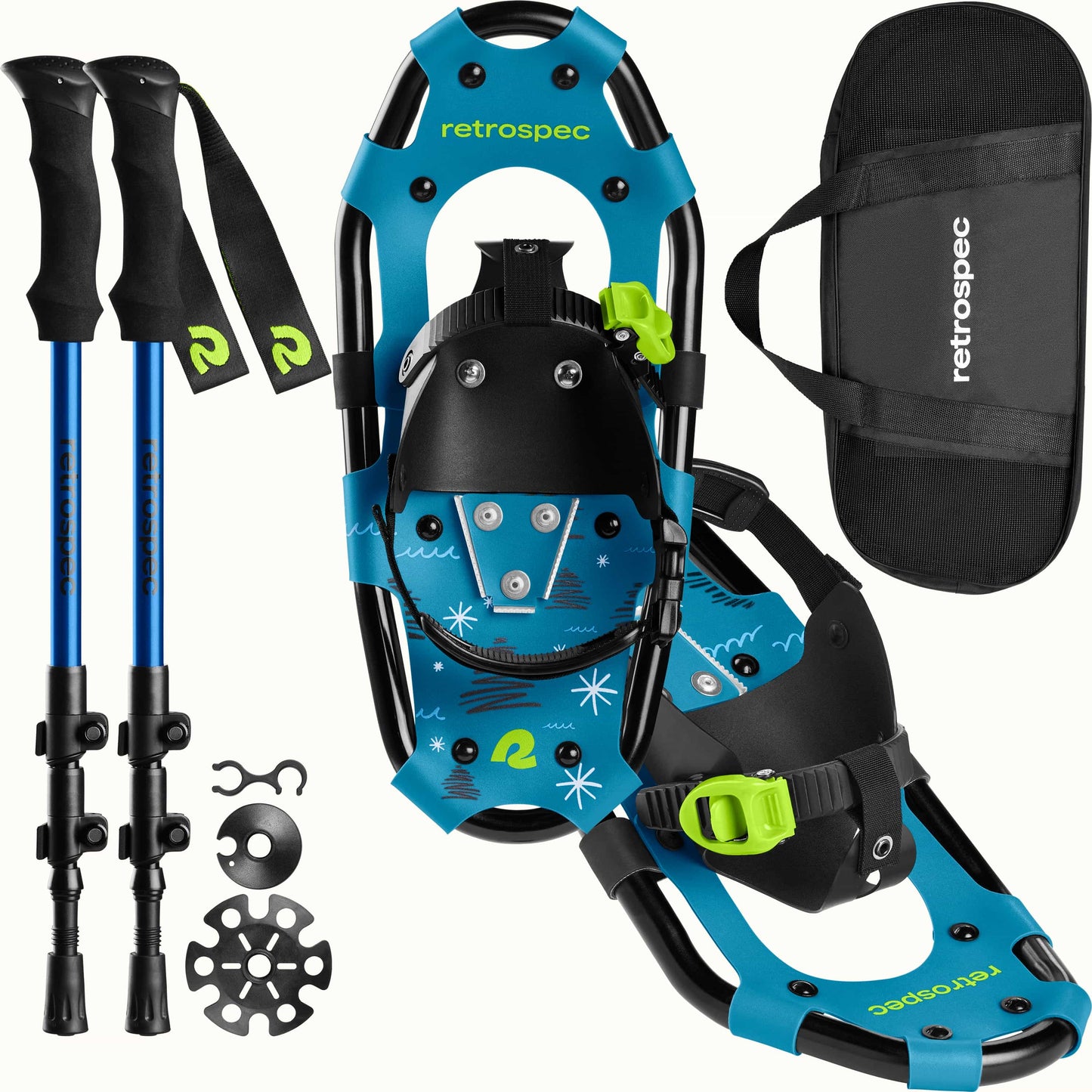 Drifter Kids' Snowshoe Bundle With Trekking Poles
