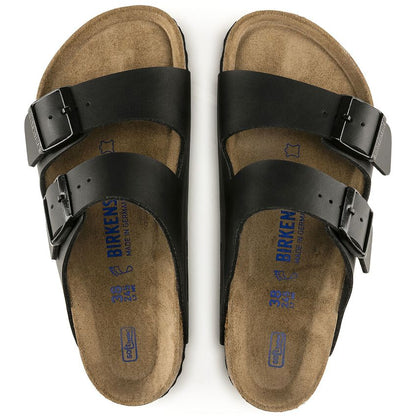Birkenstock Women's Arizona Soft Footbed Birko-Flor in Black