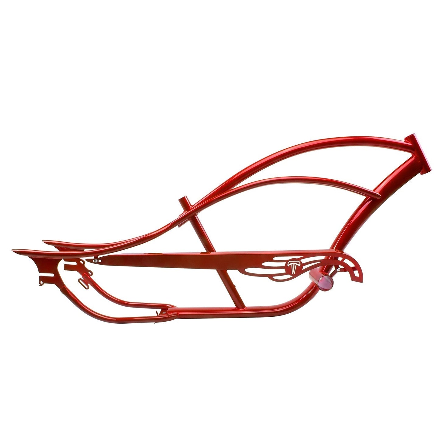 FM-BRONCO Bronco Chopper Stretch Cruiser Bike Frame, 26" Coaster Brake/7 Speed