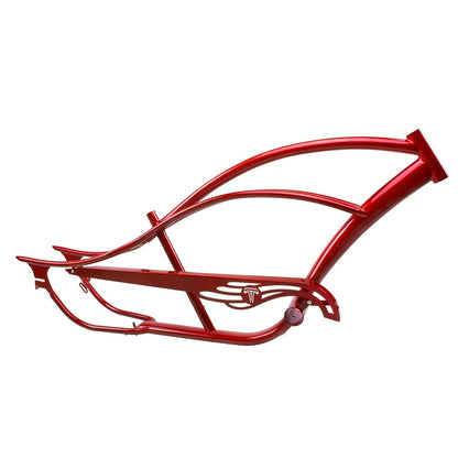 FM-BRONCO Bronco Chopper Stretch Cruiser Bike Frame, 26" Coaster Brake/7 Speed