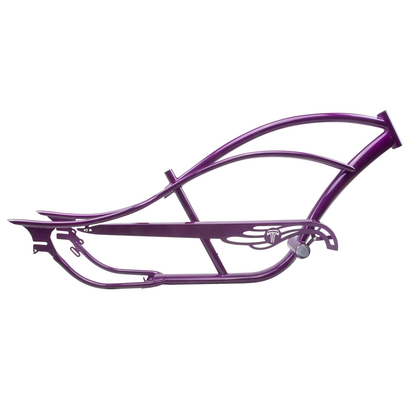 FM-BRONCO Bronco Chopper Stretch Cruiser Bike Frame, 26" Coaster Brake/7 Speed