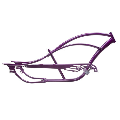 FM-BRONCO Bronco Chopper Stretch Cruiser Bike Frame, 26" Coaster Brake/7 Speed