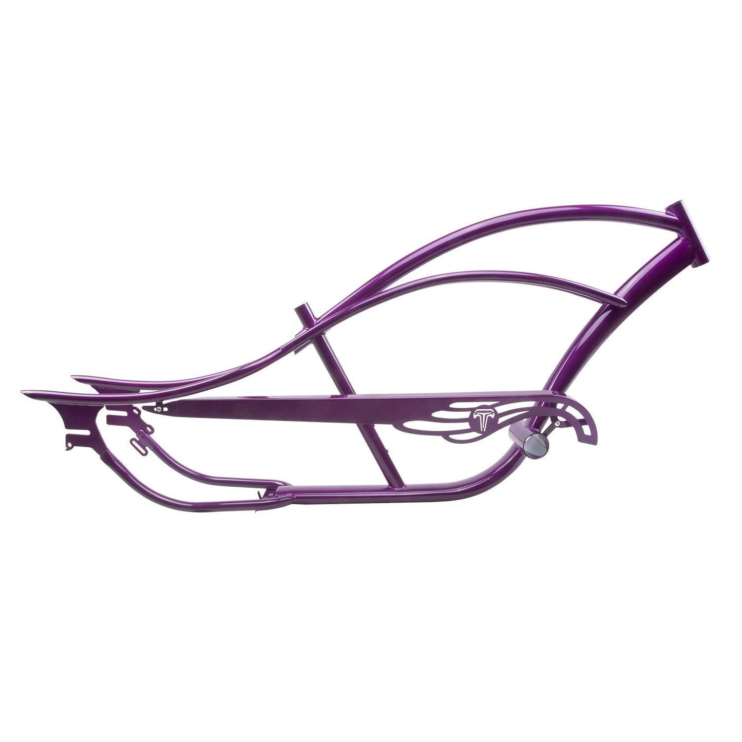 FM-BRONCO Bronco Chopper Stretch Cruiser Bike Frame, 26" Coaster Brake/7 Speed