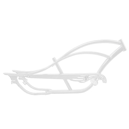 FM-BRONCO Bronco Chopper Stretch Cruiser Bike Frame, 26" Coaster Brake/7 Speed