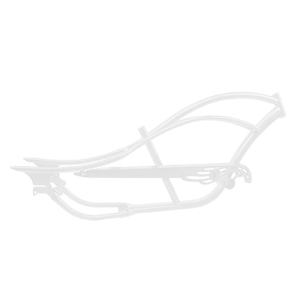 FM-BRONCO Bronco Chopper Stretch Cruiser Bike Frame, 26" Coaster Brake/7 Speed