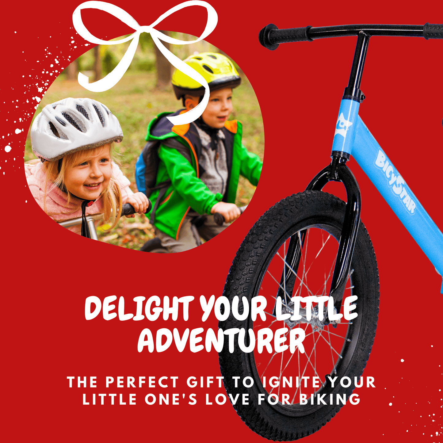 16 Inch Balance Bike for Kids Ages 5-8, Air Tires | BS-KB02