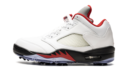 Air Jordan 5 Low Golf "Fire Red - Silver Tongue"