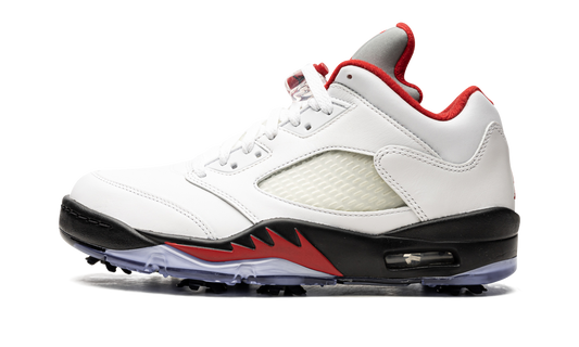 Air Jordan 5 Low Golf "Fire Red - Silver Tongue"