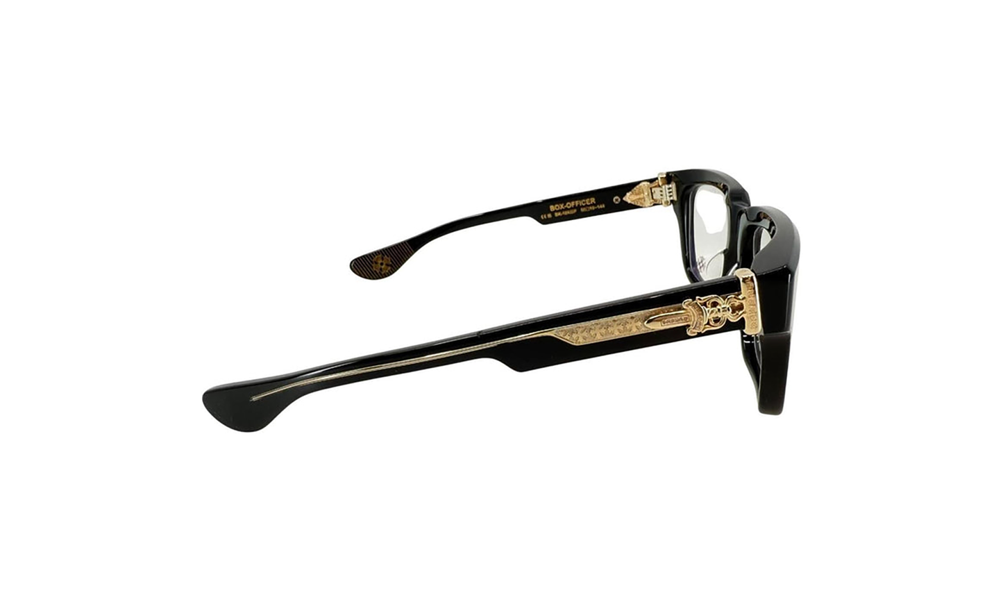 Box Officer Sunglasses "Black/18k Gold Plated"