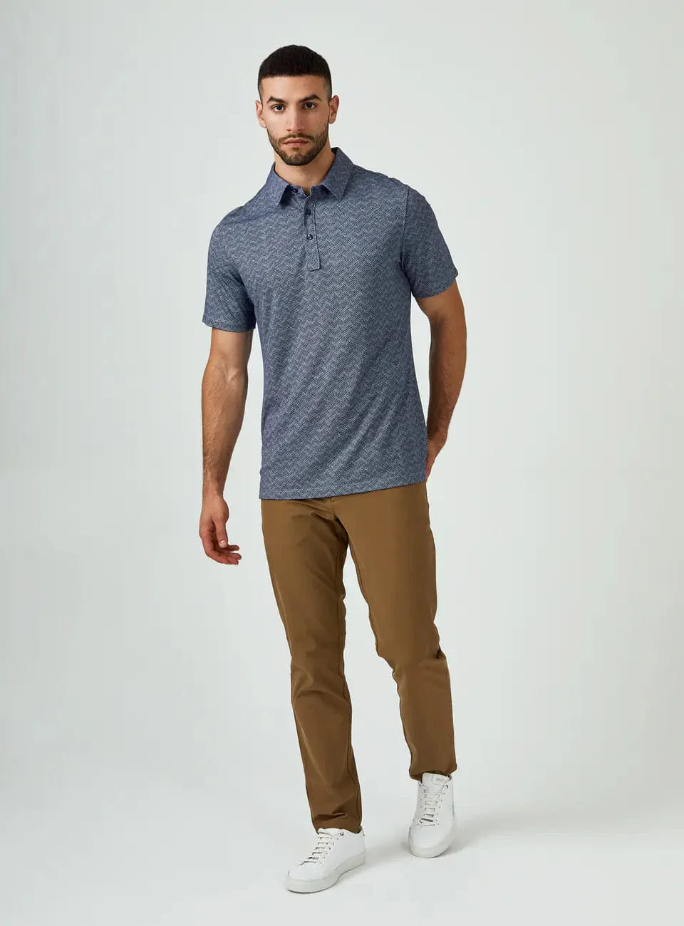 7Diamonds Tantalum Pima Polo - Men's