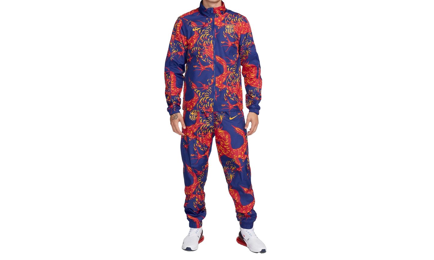 FC BARCELONA SOCCER WOVEN TRACKSUIT "Deep Royal Blue/Deep Royal Blue/University Gold/University Gold"