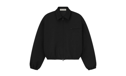 Bonded Canvas Full Zip Jacket "Jet Black"