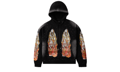 Flames Glass Hoodie "Coal"